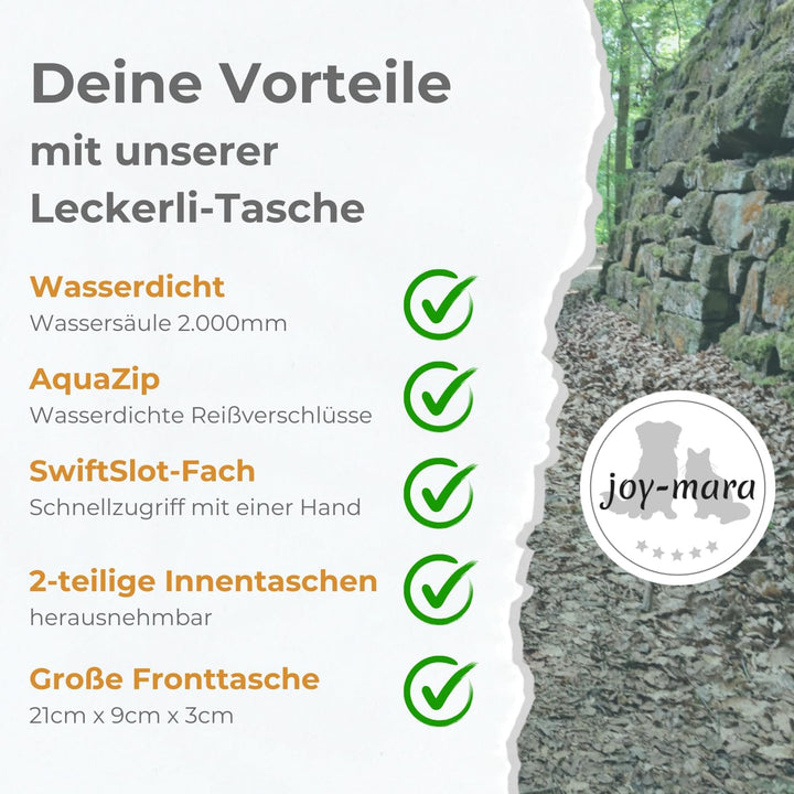 Leckerlitasche für Hunde - wasserdichte Hunde Leckerlitasche & Bauchtasche Hundetraining, Gassi Tasc