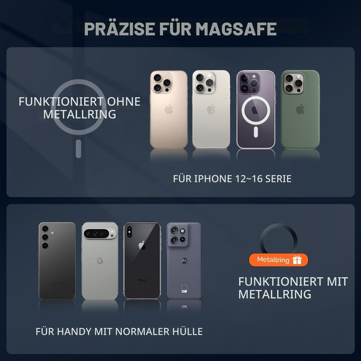 APPS2Car Magnetische Getränkehalter-Handyhalterung für Auto und LKW, [20 x N55 Magnete], mit Schnell