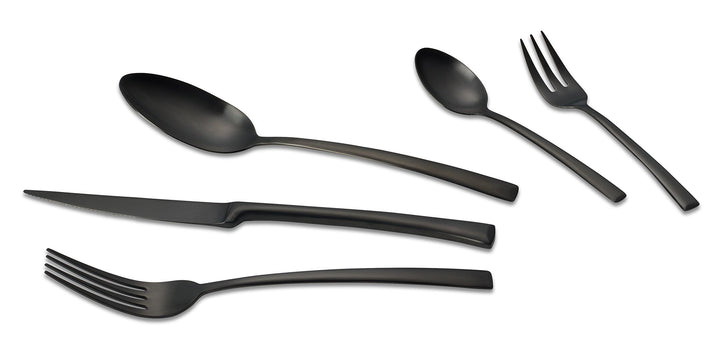 ECHTWERK Tafelbesteck Avelino, Black Edition, 30-teilig, Essbesteck für bis zu 6 Personen, Edelstahl