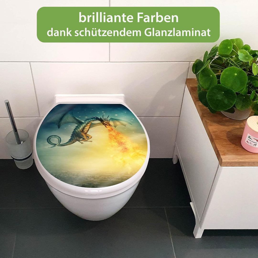 banjado Toilettendeckel mit Absenkautomatik 44,5x37cm - Soft Close Toilettensitz - WC Sitz mit Absen