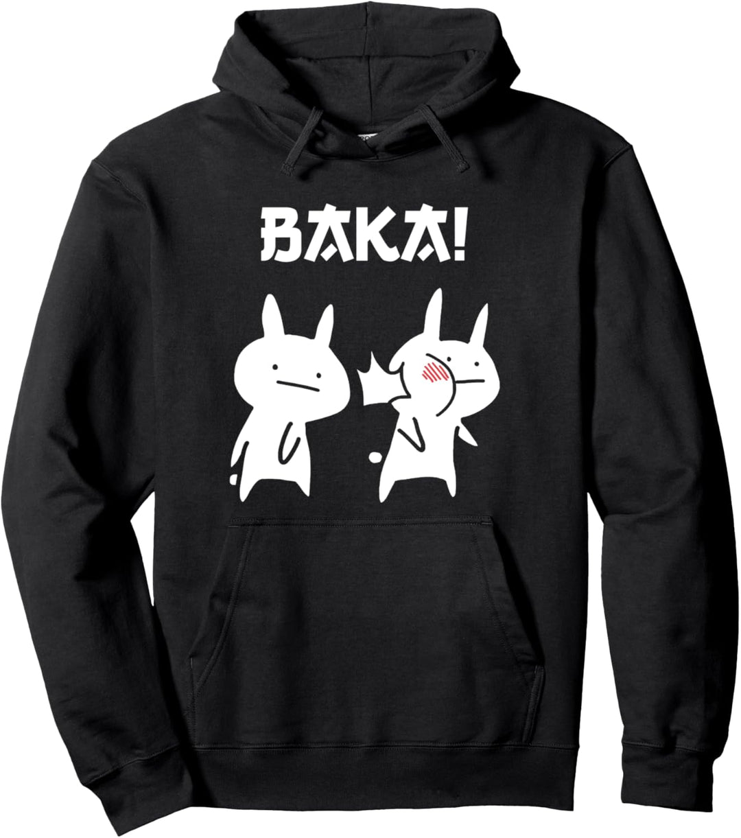 Lustiges Japan Baka Rabbit Ohrfeigen Anime und Manga Pullover Hoodie