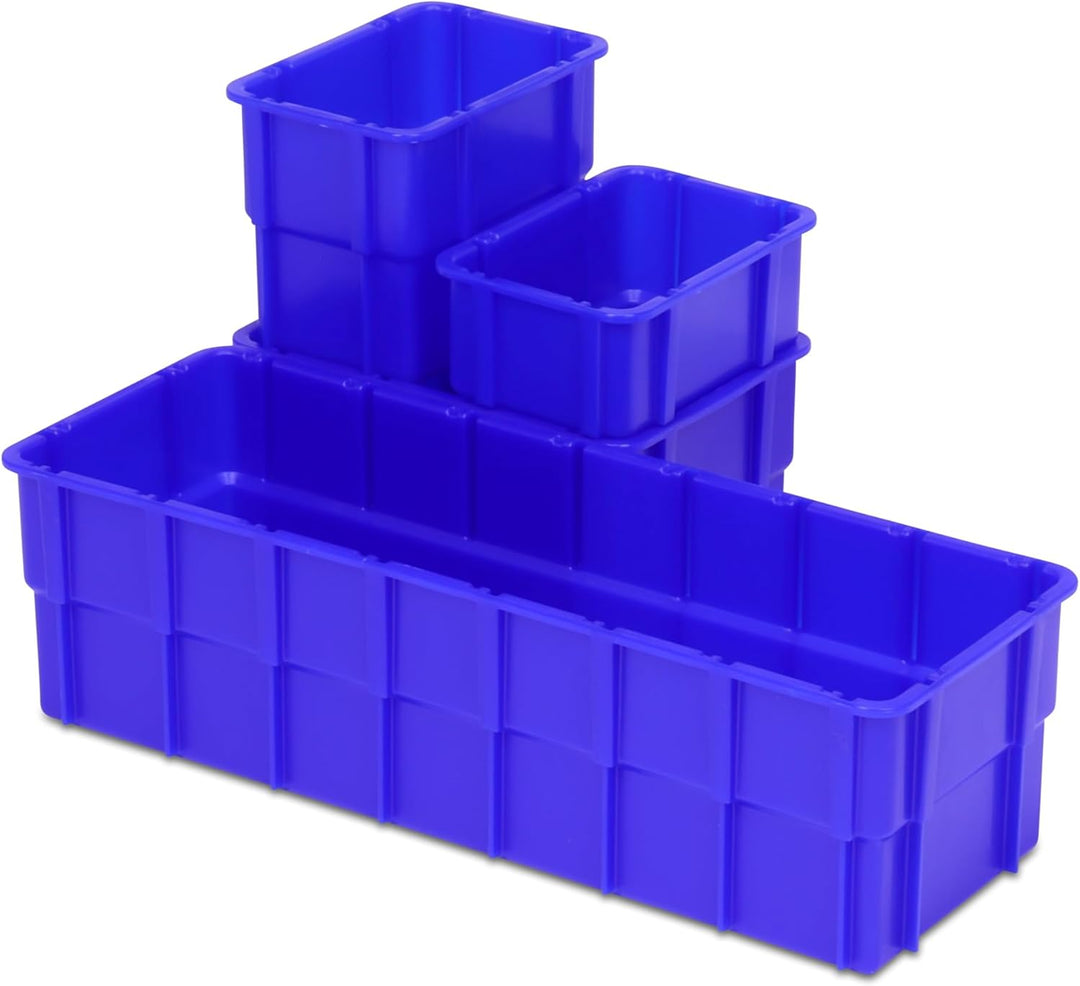 Einsatzkasten Einteilungs-Set für Eurobehälter, Schubladen mit Innenmass 362x262 mm (LxB), 102 mm ho
