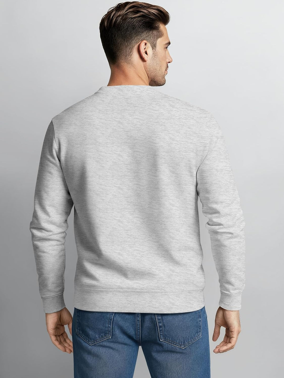 Neverless® Sweatshirt Herren Aufdruck Wolf-Motiv Print Boho Bohemian Ethno Style Rundhals-Pullover g