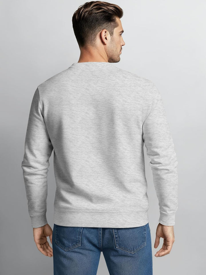 Neverless® Sweatshirt Herren Aufdruck Wolf-Motiv Print Boho Bohemian Ethno Style Rundhals-Pullover g