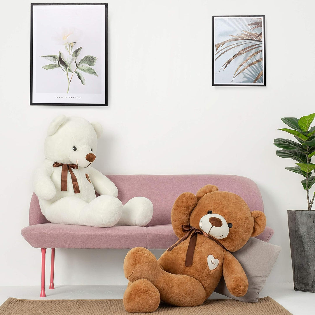 YunNasi Teddybär Gross Riesen Teddy Bär Plüschbär Kuschelbär 100cm/39 Inches Stofftier mit Bänder Ge