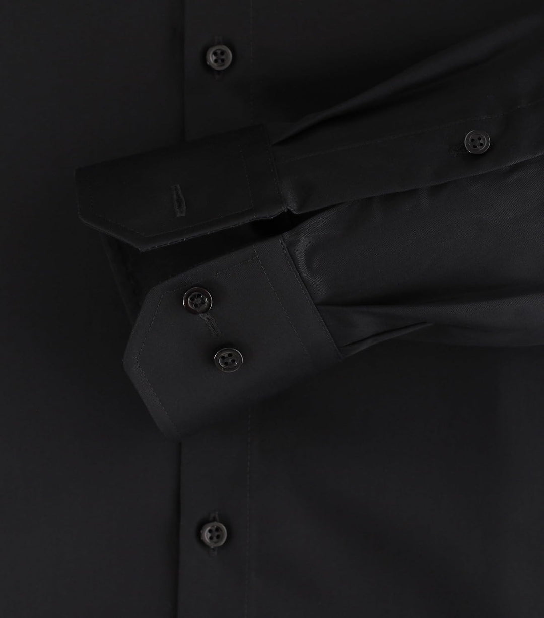 Venti Herren Twill Hemd unifarben extra Langer Arm 72cm Modern Fit 39 Extra Tall Schwarz, 39 Extra T