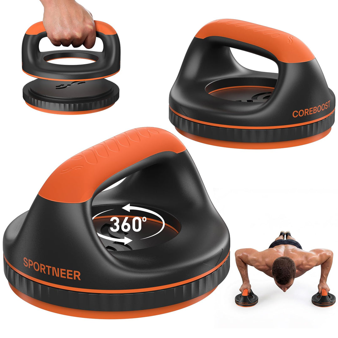 Sportneer Liegestützgriffe Push Up Bars– 360° Liegestütze Ständer mit abnehmbarem Taillentrainer für