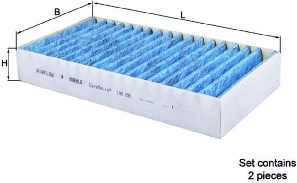 MAHLE LAO 295/S Innenraumfilter Allergen-, Bakterien- und Geruchsschutz, Allergen-, Bakterien- und G