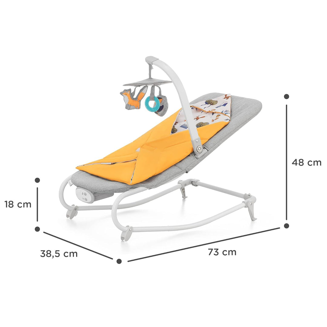 Kinderkraft FELIO2 Babywippe elektrisch ab geburt, Babyschaukel mit Spielbogen baby, 3 Spielzeugen,