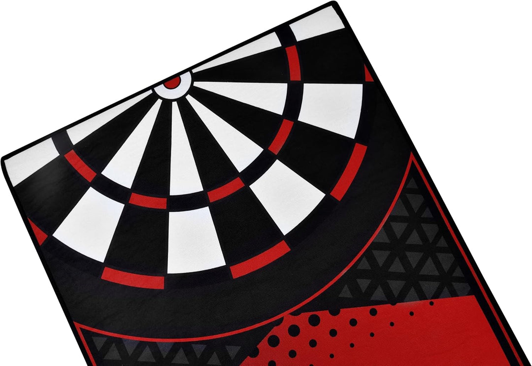 ONE80 Dart Poly Dart Mat Dartteppich incl. Oche Tape rutschfeste gummierte Unterseite 310x70 cm Dart