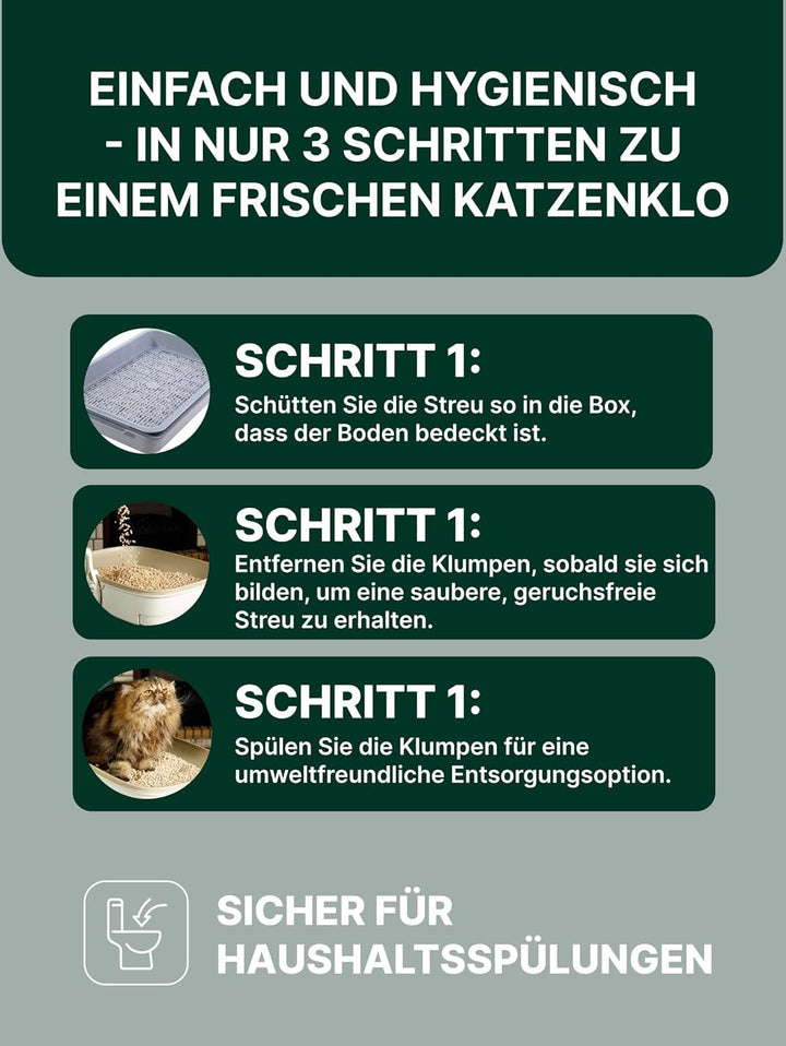 Vielschichtig Antibacterial Katzenstreu Pellets aus Weisses Zedernholz | 100% Pflanzliche Katzenstre