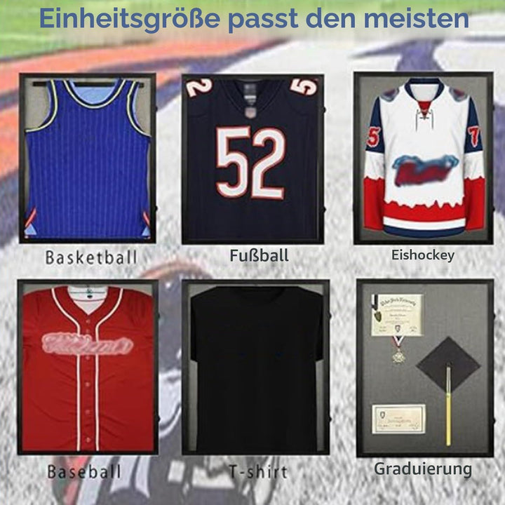 Trikot Bilderrahmen,Objektrahmen,Trikotrahmen Fussball,Trikot Rahmen,80 x 60 cm,98% UV-Schutz,Abschl