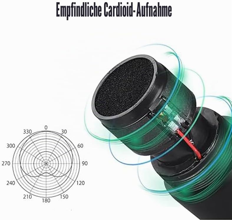 Handfunkmikrofonsystem, Festfrequenz, mit wiederaufladbarem Empfänger, 3,5-mm-Klinkenstecker, für Ka