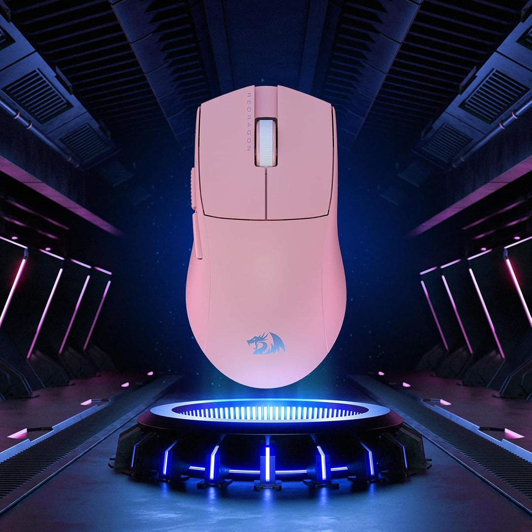 Redragon M916 PRO 3-Modus Wireless Gaming Maus, 49G Ultra-Leicht 26K DPI Maus mit Ergonomischem Natü