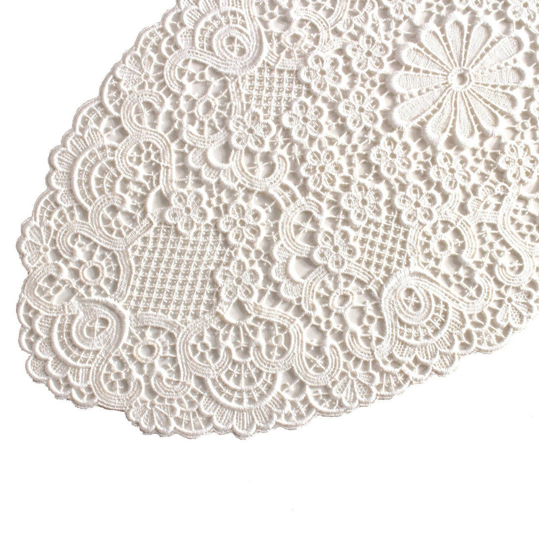 Plauener Spitze by Modespitze 2204_e_3060 Tischdecke ADMETO, 30 x 60 cm oval, creme