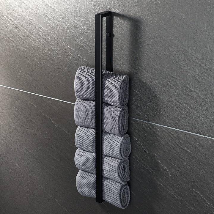SAYAYO Handtuchhalter Schwarz Handtuchstange Gästehandtuchhalter Wandmontage Edelstahl Badetuchhalte