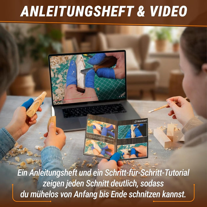 BeaverCraft, Holzschnitz-Set für die Anfänger – Hobby DIY Schnitzset für Erwachsene und Jugendliche