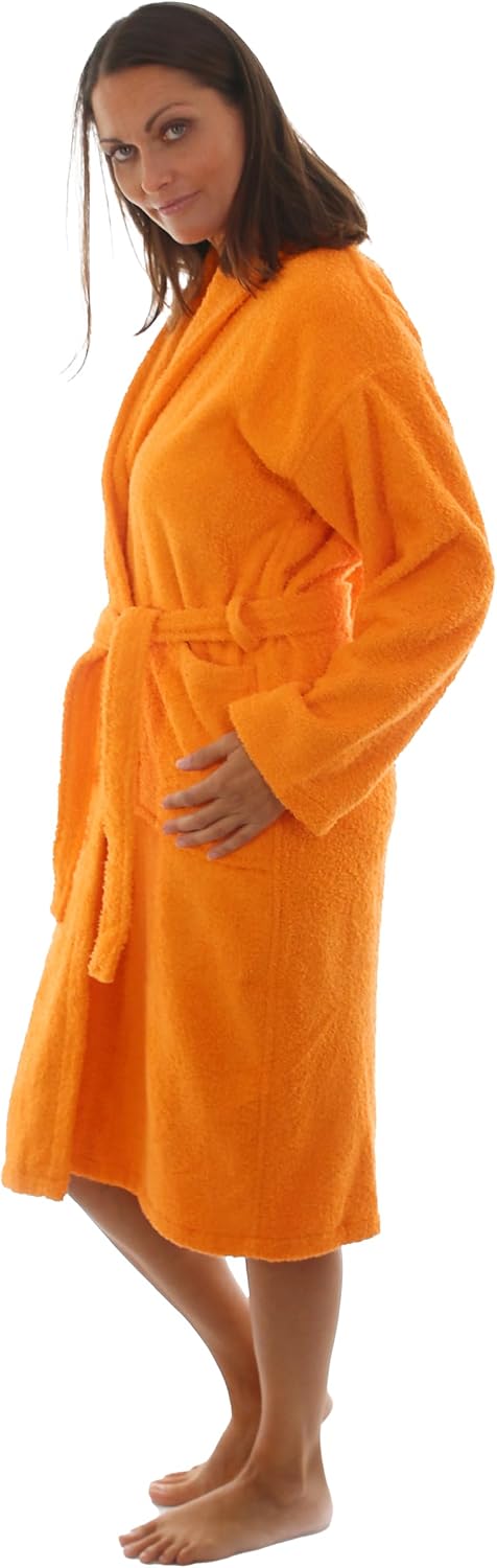 Bademantel für Damen, Herren, Unisex, Frottee 100% Baumwolle 400 gr, Flauschig, Kuschelig, Bunt, Lei