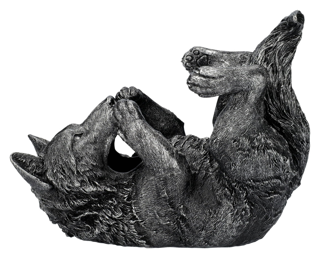 Flaschenhalter Wolf Figur 22,5 cm - Weinhalter Wolfsfigur Deko Statue
