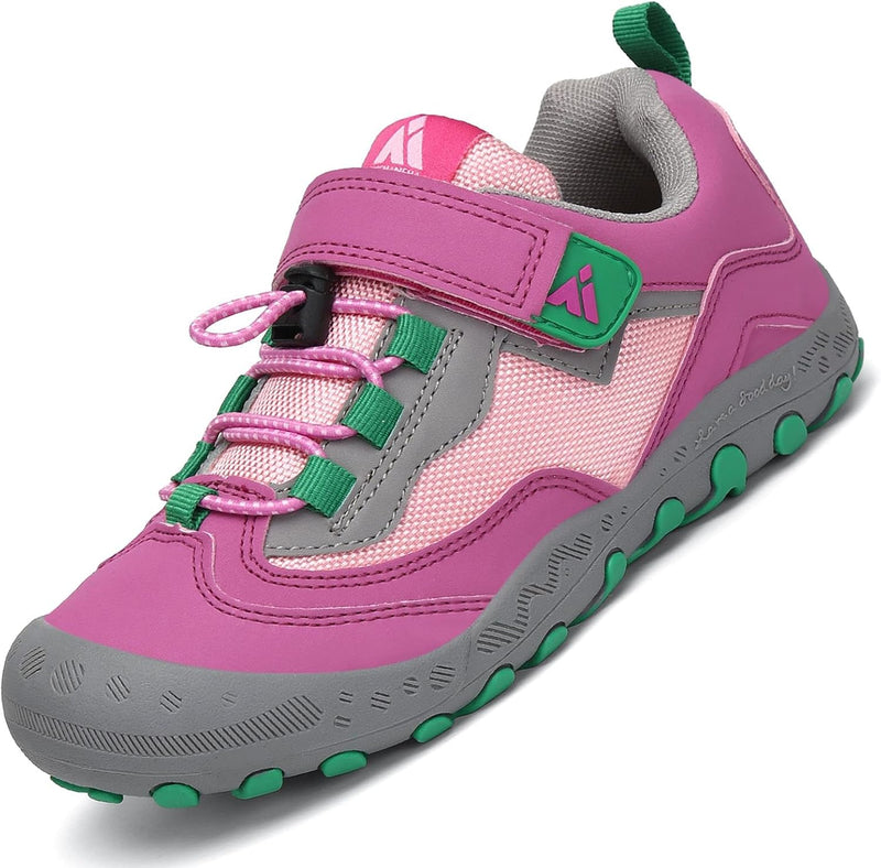 Mishansha Jungen Mädchen Wanderschuhe rutschfest Walkingschuhe Weich Flexibel Stabil Fitnessschuhe F