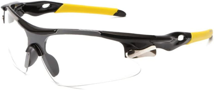 JJ LMS Padel-Brille mit transparenten Schutzgläsern, Sportschutzbrille Paddel + Paddel-Aufkleber im