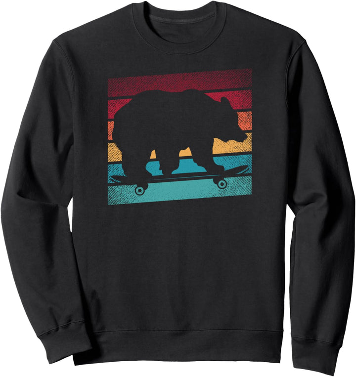 Lustiges Bären-Skateboarding Sweatshirt