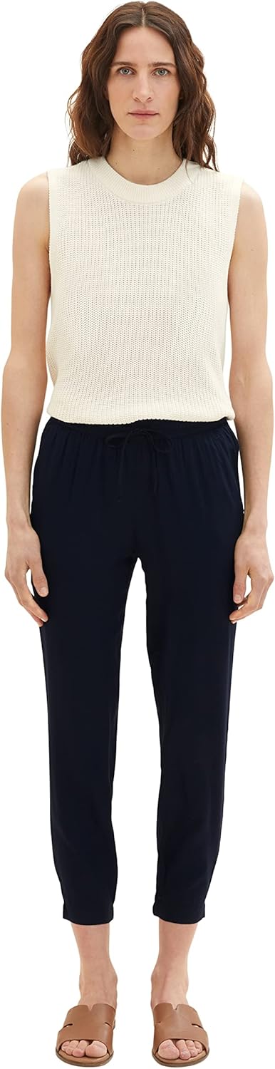 TOM TAILOR Damen Loose Fit Stoffhose 36W / 30L 10668 - Sky Captain Blue, 36W / 30L 10668 - Sky Capta