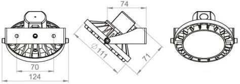 LED Flutlicht Laterne Fluter Lampen Leuchte LED NEU Lampe Beleuchtung IP 65 (Dunkelgrau 111mm 12W),