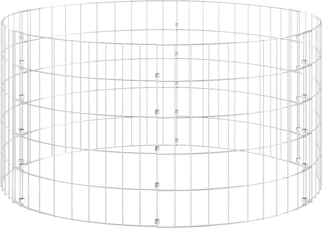 Gecheer Gartenkomposter Ø100x50 cm, Kompostbehälter, Verzinkter Stahl, for Gartenabfälle und Kompost