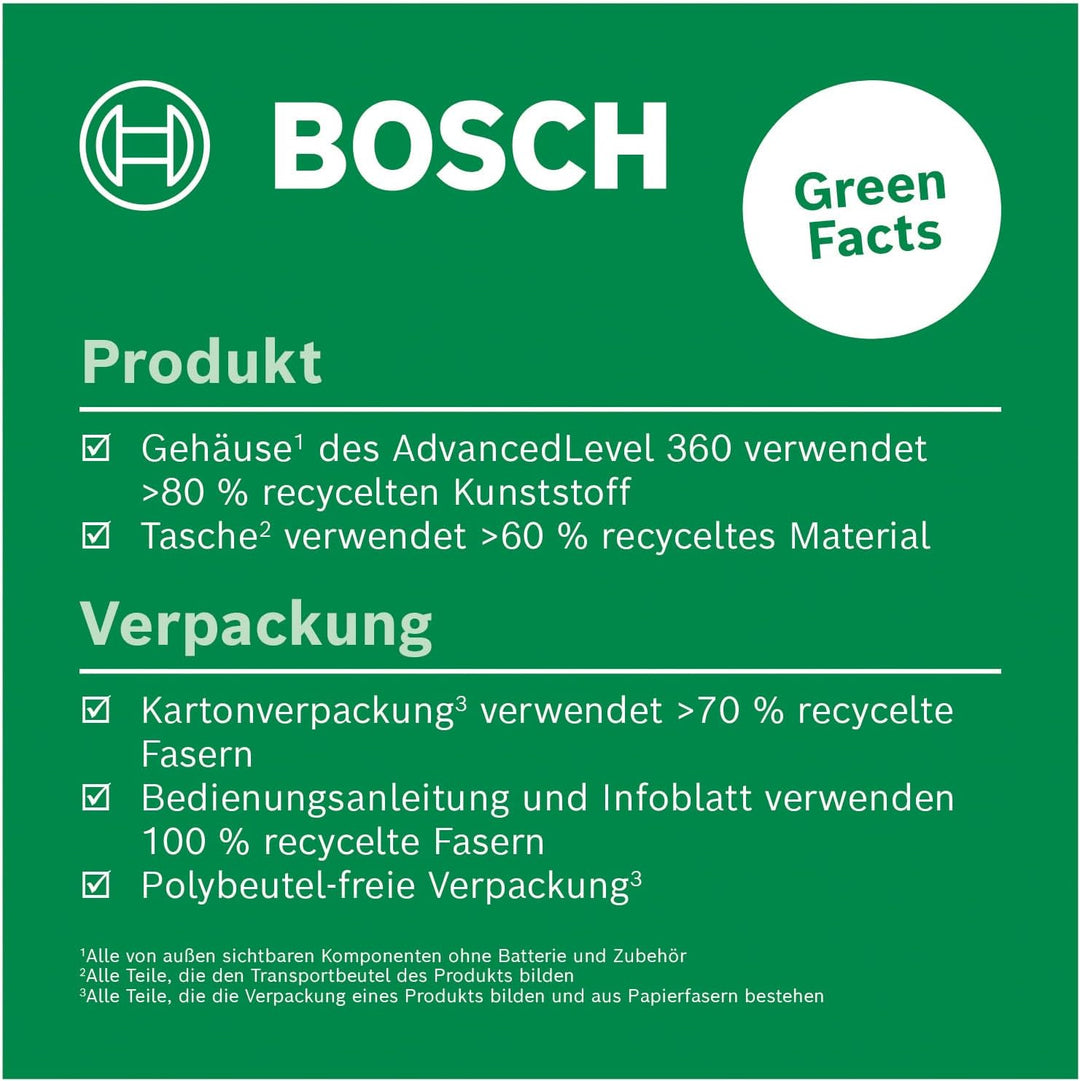 Bosch Kreuzlinienlaser AdvancedLevel 360 (3 Laserlinien inkl. 360° zum Ausrichten im ganzen Raum, im