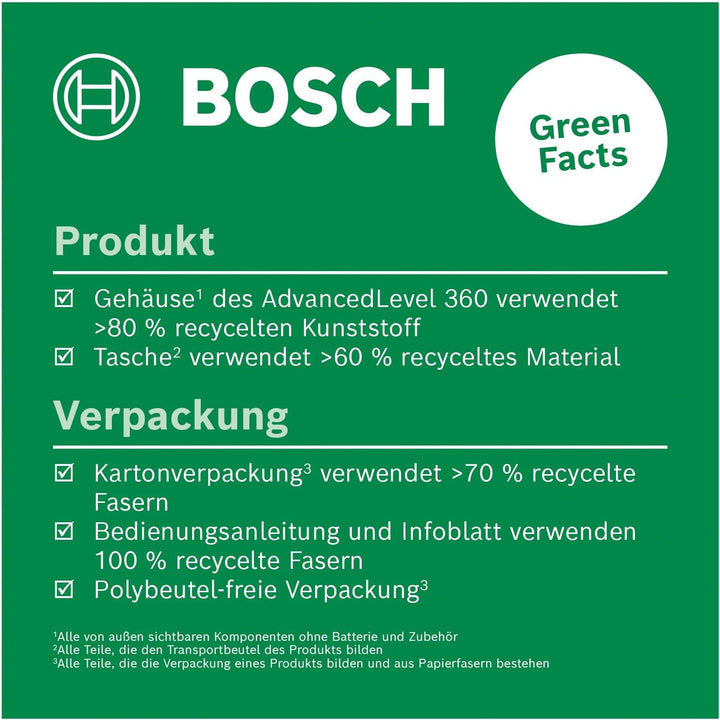 Bosch Kreuzlinienlaser AdvancedLevel 360 (3 Laserlinien inkl. 360° zum Ausrichten im ganzen Raum, im