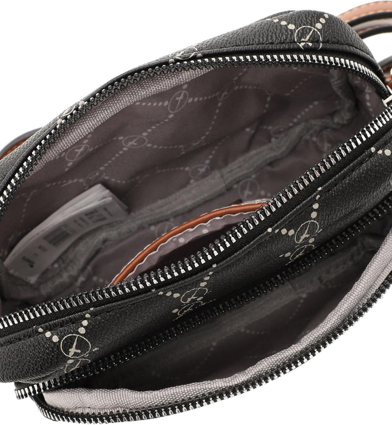 Tamaris Umhängetasche TAS Anastasia 31172 Damen Handtaschen Print Einheitsgrösse Black 100, Einheits