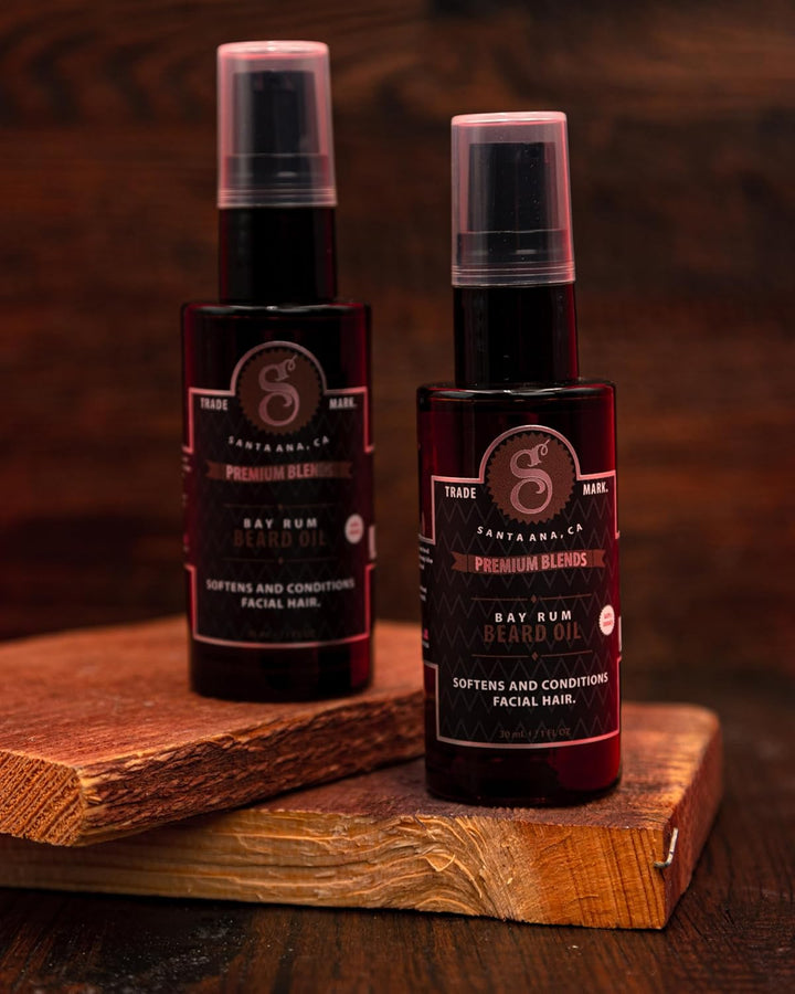 Suavecito Premium Blends Bay Rum Bartöl für Männer, pflegt und macht Bart und Haut weich, klassische