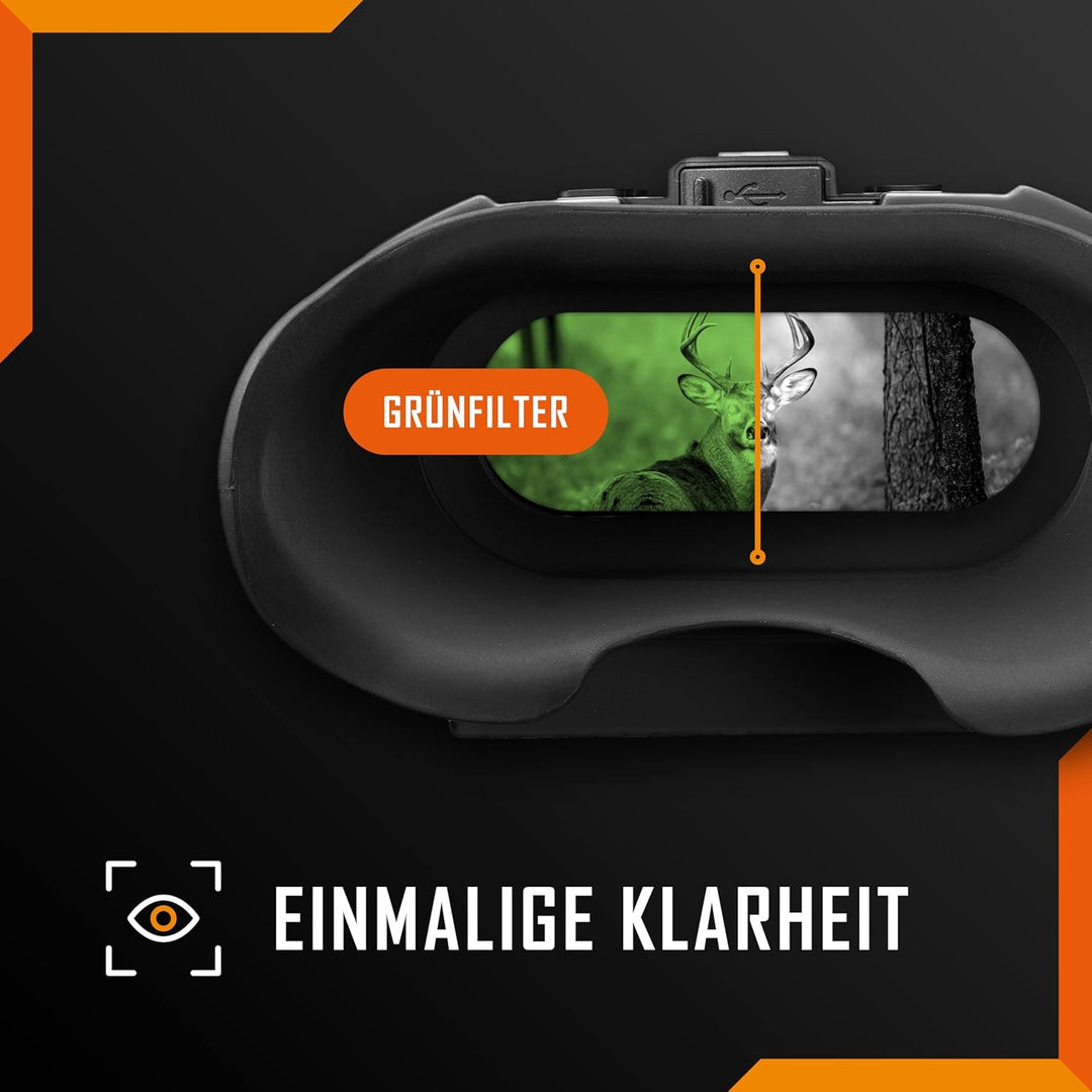 Nightfox Swift 2 Nachtsichtgerät | Kopfmontage | 1x Vergrösserung | 1080P HD | via USB aufladbar | D