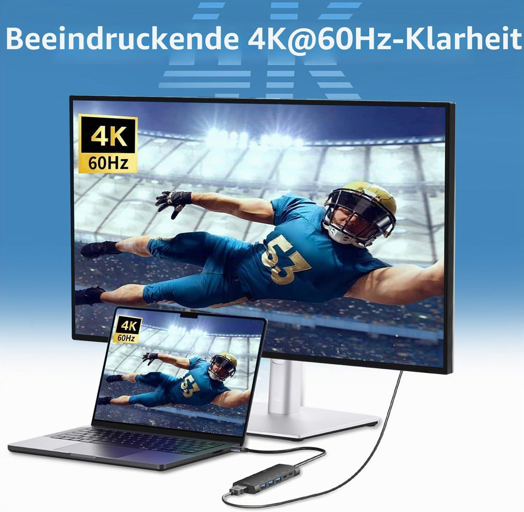 USB C HUB für iPad Pro 9-in-1 Adapter für iPad Pro M4 M2 M1 13 12.9 11 Zoll für iPad Air mit 4K HDMI