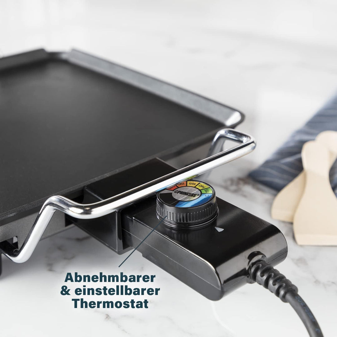 Princess Plancha Chef Mini Classic schwarz 28 x 28 cm 4 Personen 1900 W Aluminium, 01.102210.01.005,