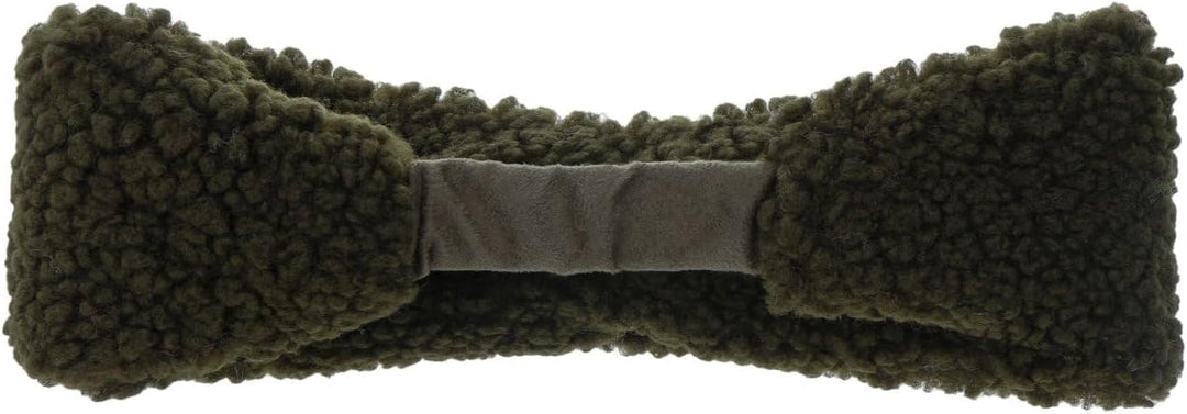 Seeberger Teddy Fur Stirnband Headband Ohrenschutz Ohrenwärmer 1 stück (1er Pack) Oliv/Blatt für mic