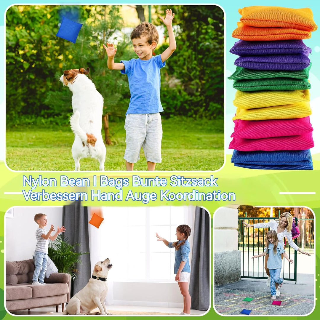 48 Stück Sandsäckchen, Cornhole Säckchen, Nylon Sitzsäcke, Werfen Spiel Für Kinder, Outdoor Spiele,