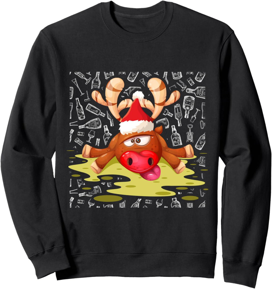 UGLY CHRISTMAS WEIHNACHTEN RENTIER BESOFFEN Sweatshirt