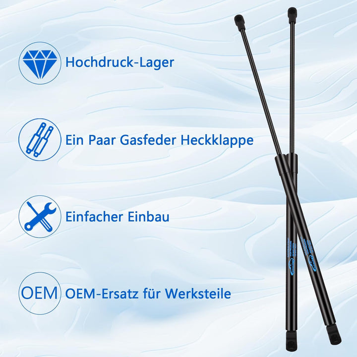 2Pcs Gasfeder Heckklappendämpfer für Seat Ibiza IV 6J5 6P1 Schrägheck 2008-2017 Gasdruckfeder Dämpfe