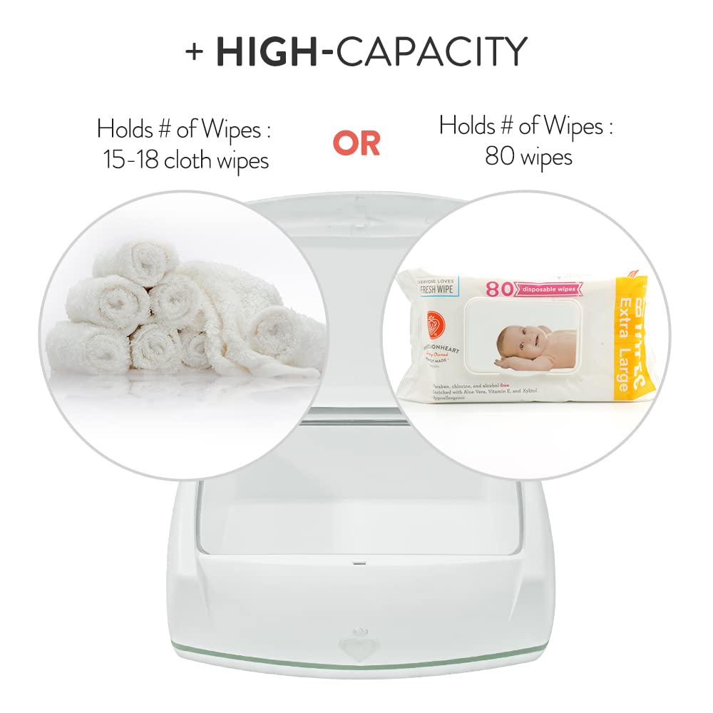 Prince Lionheart Warmies Wipes Warmer,Nur wiederverwendbare Babytücher Warmes Nachtlicht,Wärmt Babyt