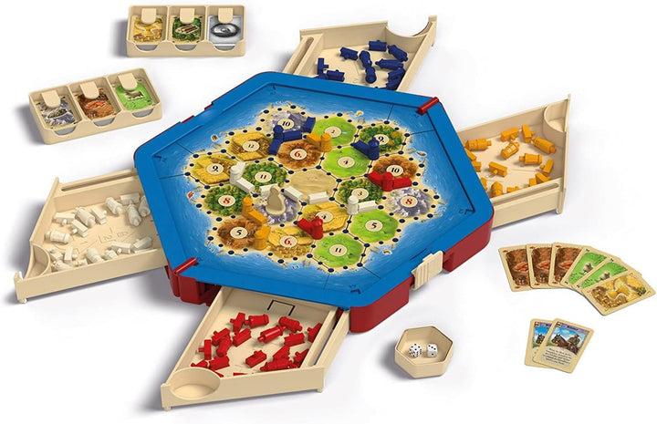 KOSMOS 693138 Catan - Das Spiel Kompakt, Siedler von Catan als Reisespiel für unterwegs im praktisch