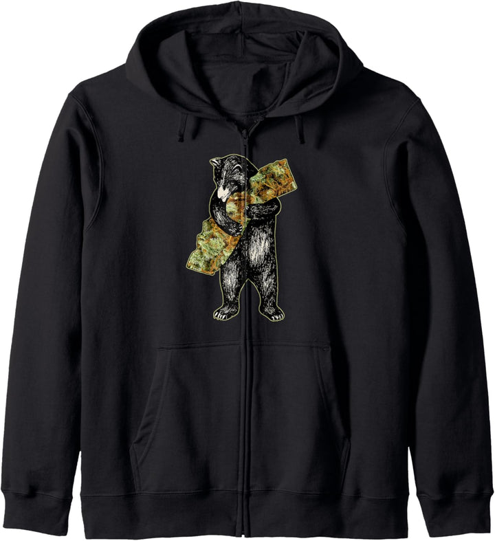 Marijuana I Love California Weed Shirt Art-Retro Cali Bear Kapuzenjacke