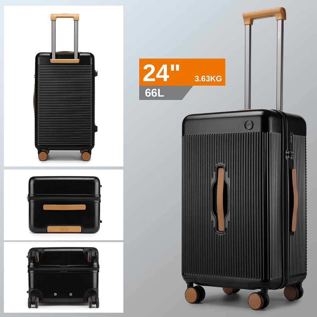 Kono 61 cm grosser Koffer, Leichter ABS+Polycarbonat-Hartschalentrolley, modischer Reise-Check-in-Et