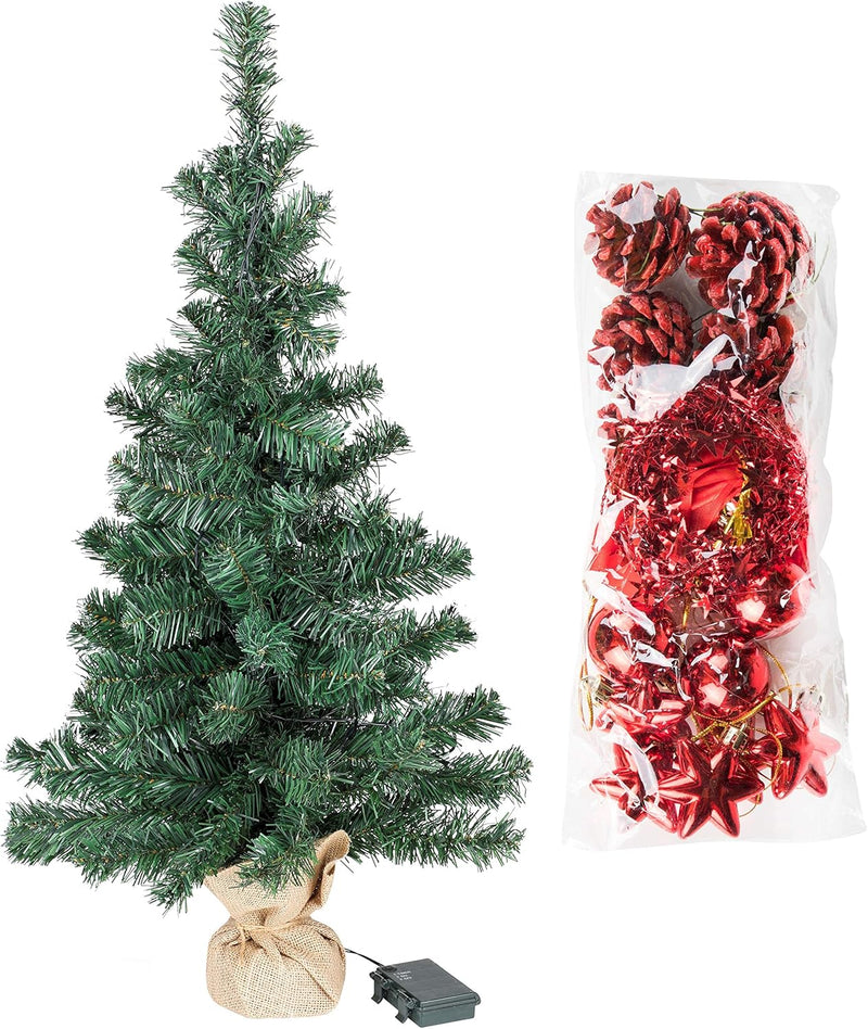 Bambelaa! Weihnachtsbaum Künstlich Mit Beleuchtung Geschmückt Tannenbaum Dekoriert Christbaum Beleuc