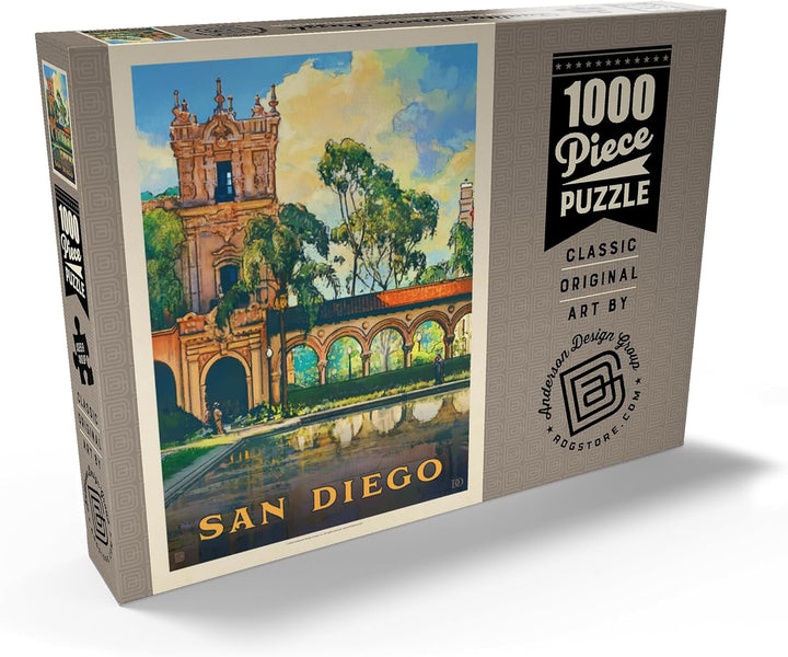 San Diego, CA: Balboa Park, Vintage Poster - Premium 1000 Teile Puzzle - MyPuzzle Sonderkollektion v