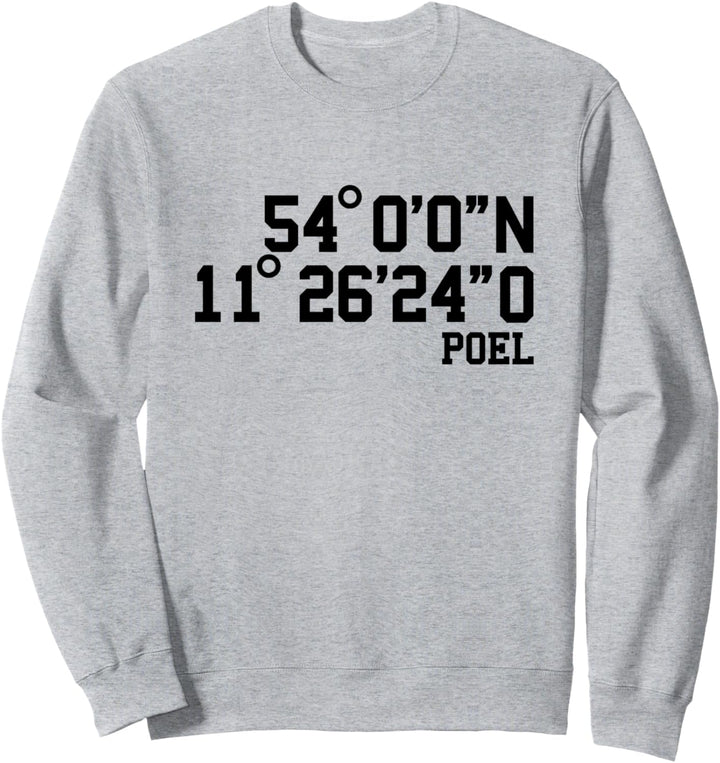 Poel Koordinaten Ostsee Insel Poel Wismarer Bucht Urlaub Sweatshirt