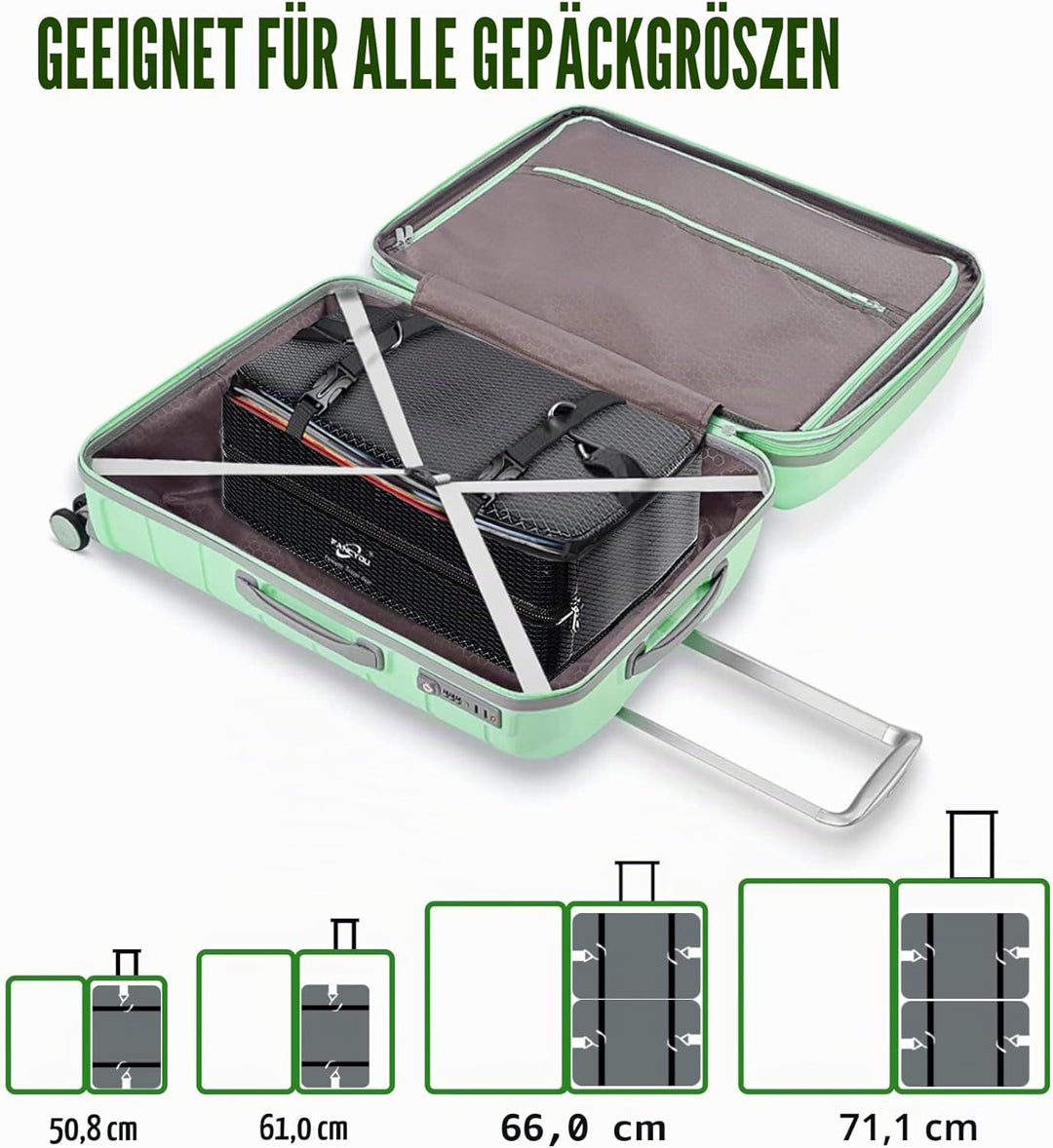 Koffer Organizer Hängende Verpackung Würfel Tragbare Schrank Regale Kompressive Reisegepäck Essentia