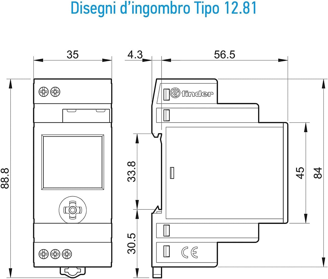 Finder 12.81.8.230.0000 ASTRO-Zeitschaltuhr mit Astroprogramm 1 Kanal NFC