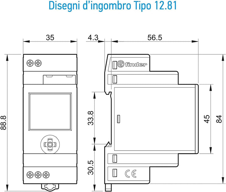 Finder 12.81.8.230.0000 ASTRO-Zeitschaltuhr mit Astroprogramm 1 Kanal NFC